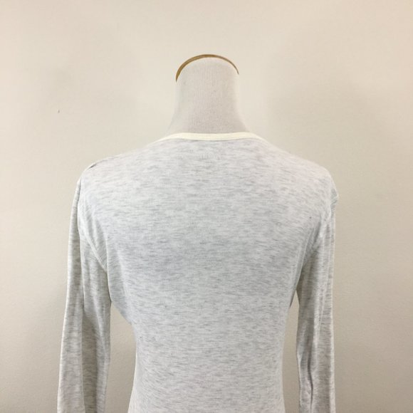 PATAGONIA Light Gray Papilene Long Sleeve V Neck Base Layer Shirt - Picture 8 of 14